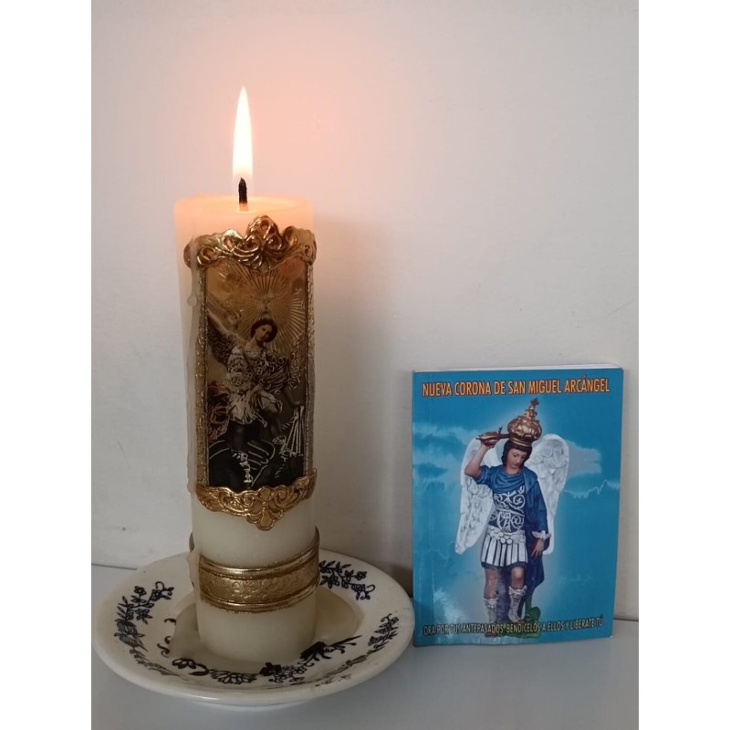 Kit Vela + Coronilla de san Miguel Arcángel