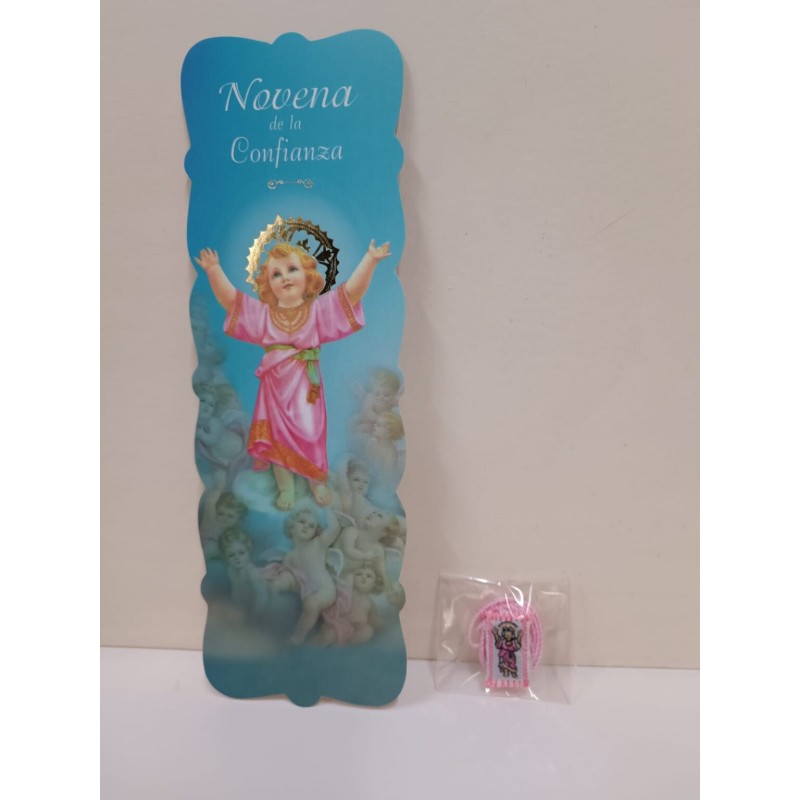Kit Recuerdo infantil Divino Niño Jesús (10 separadores + 10 mini escapularios)