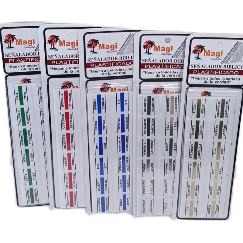 Separadores bíblicos para la Biblia Pack 4 colores